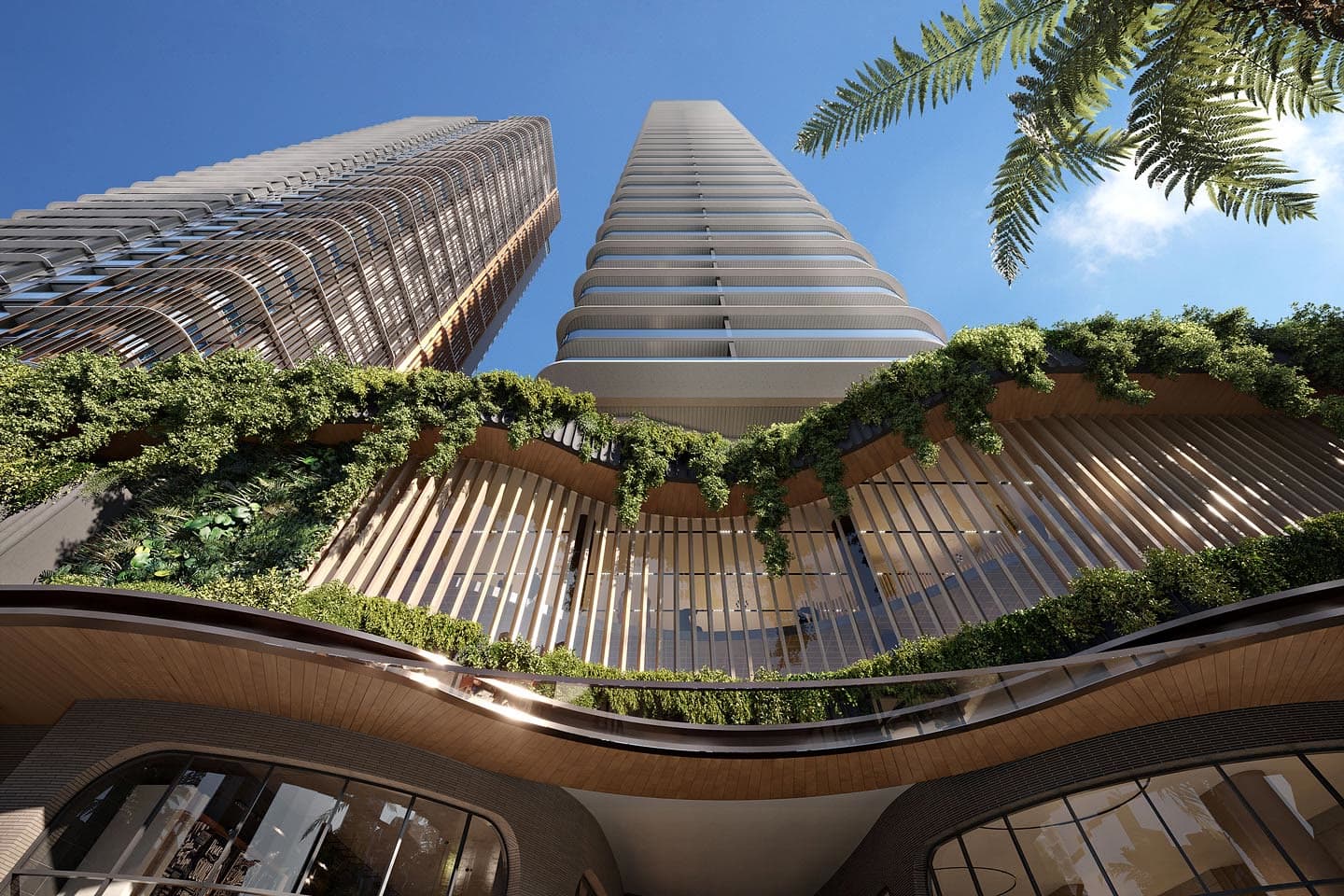Glazed residential tower façade, Broadbeach